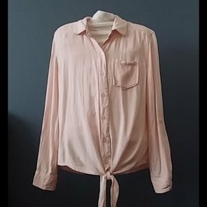 Jordache XS Pink Womens Button-up Shirt.